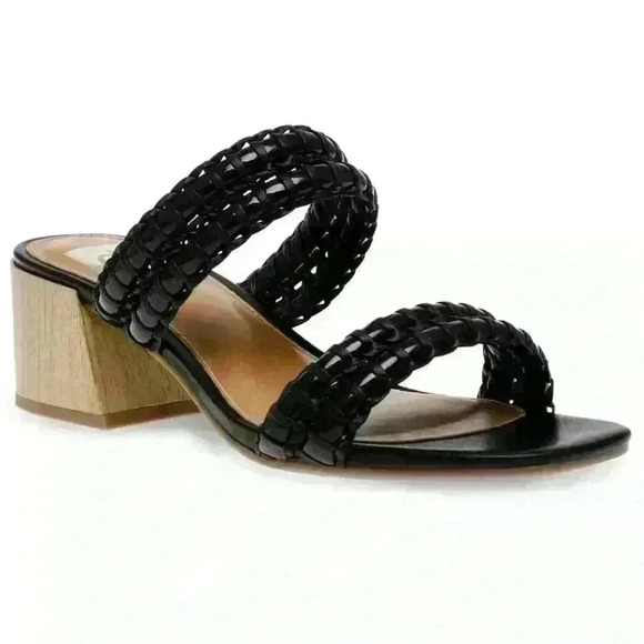 Women’s DOLCE VITA Santana heeled black sandal- Size 7 - Picture 1 of 15